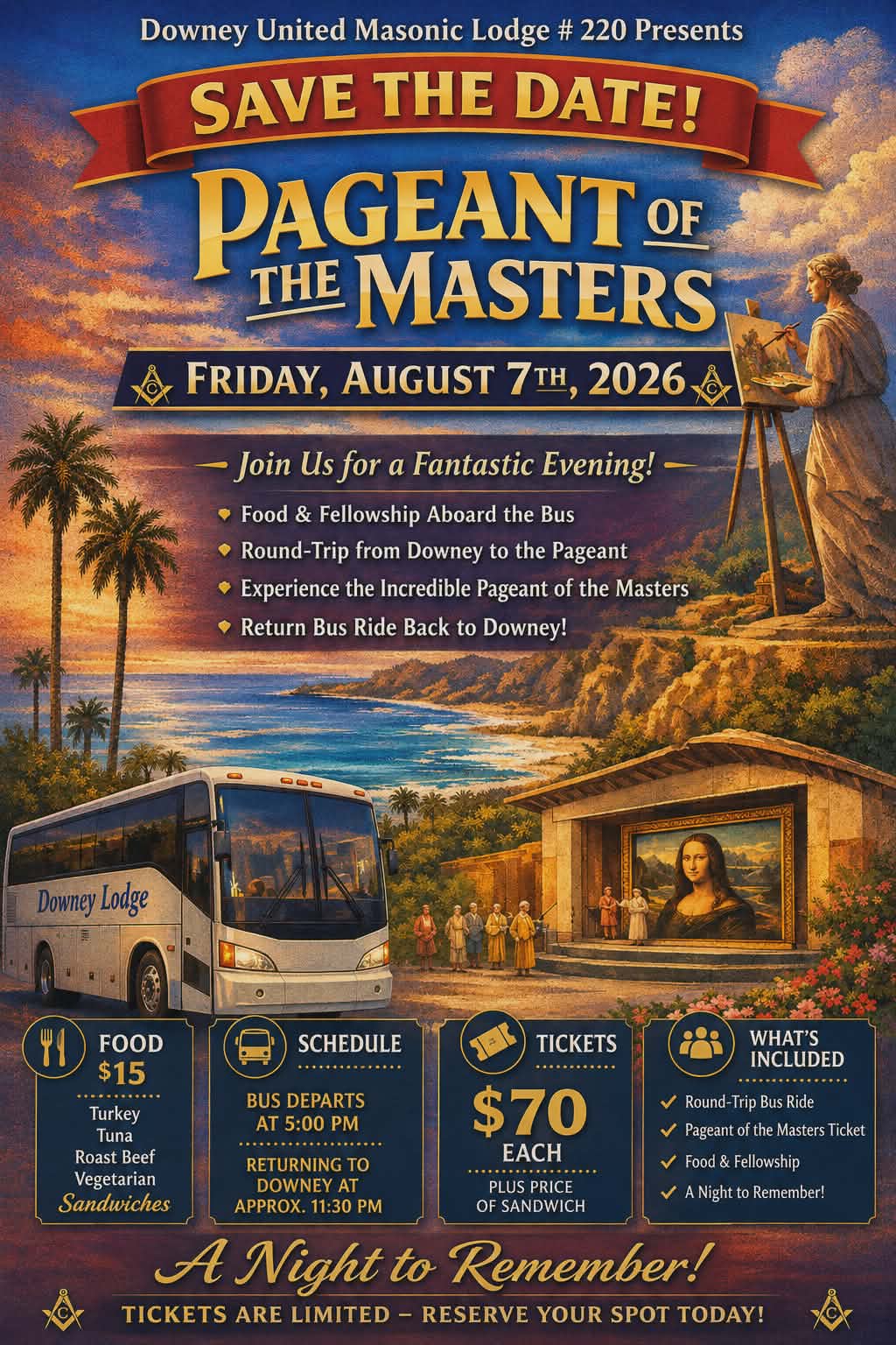 Downey United Lodge Event Flyer